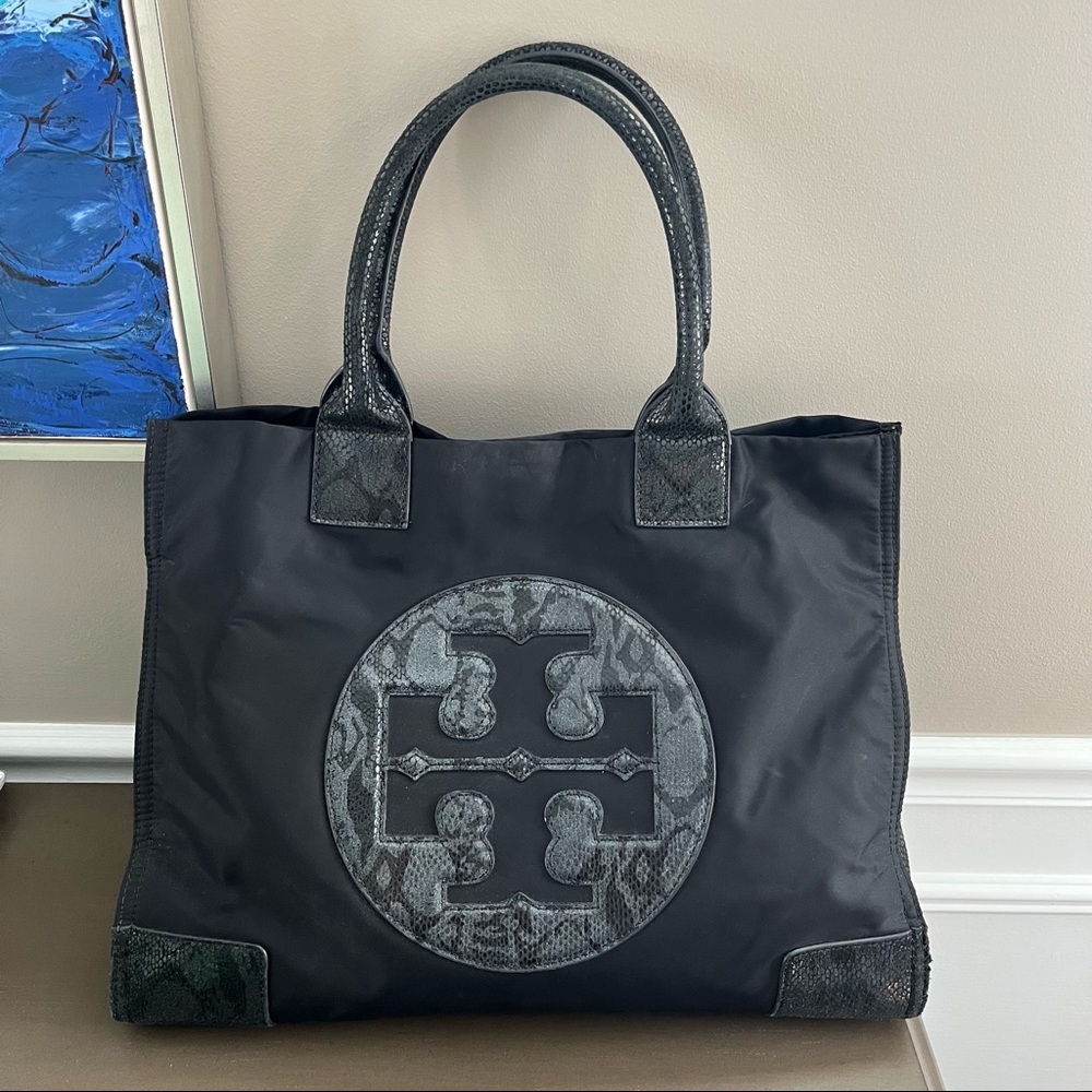 Tory Burch Ella Snakeskin Tote
